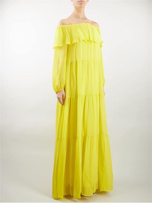 Off-shoulder dress in washed silk Max Mara Studio MAX MARA STUDIO | abito en | LEMMA70